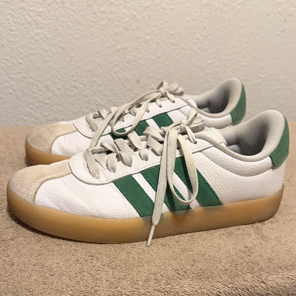 adidas White and Green Sneakers